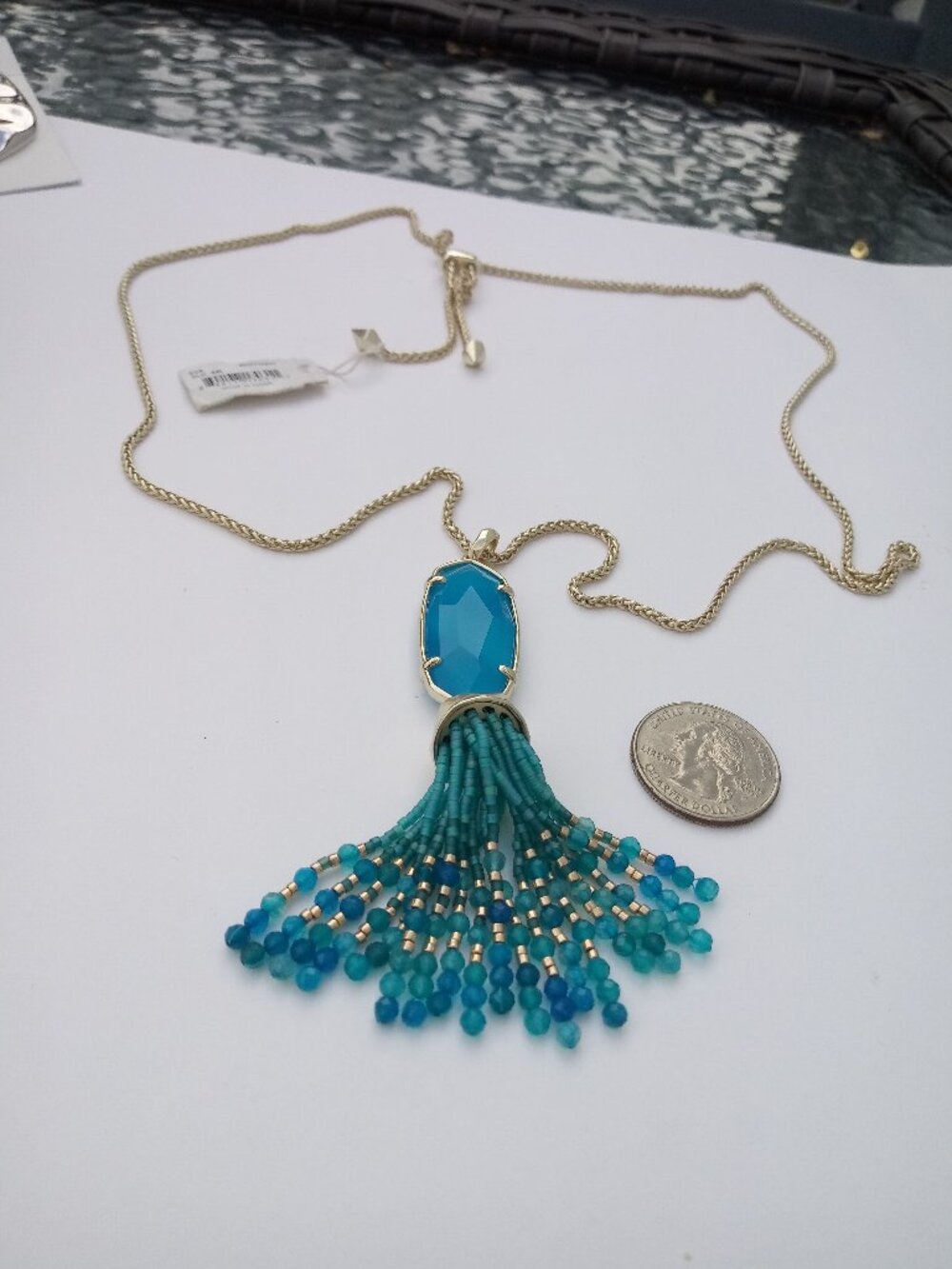 Kendra Scott Eva Necklace Aqua Apatite